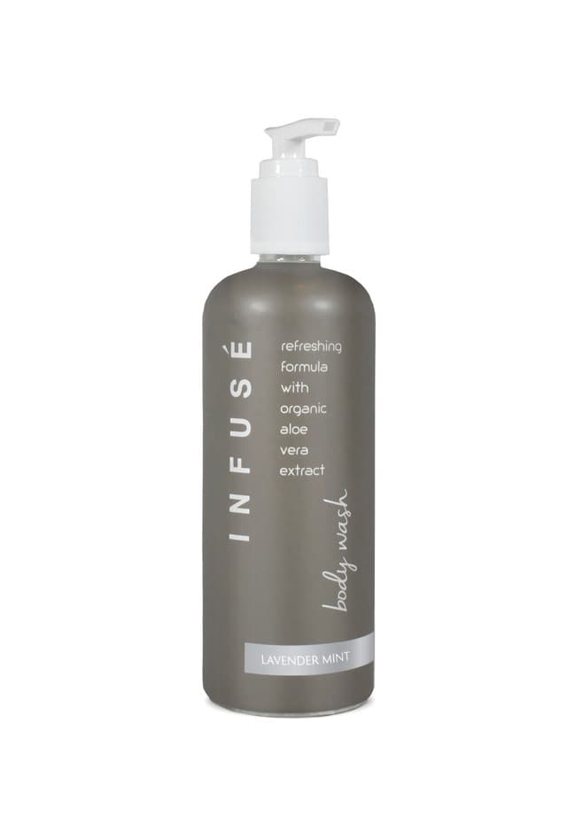 Infusé® Lavender Mint Body Wash, 13.53 oz Acquavera Refillable Pump Dispenser Bottle (Pack of 12)