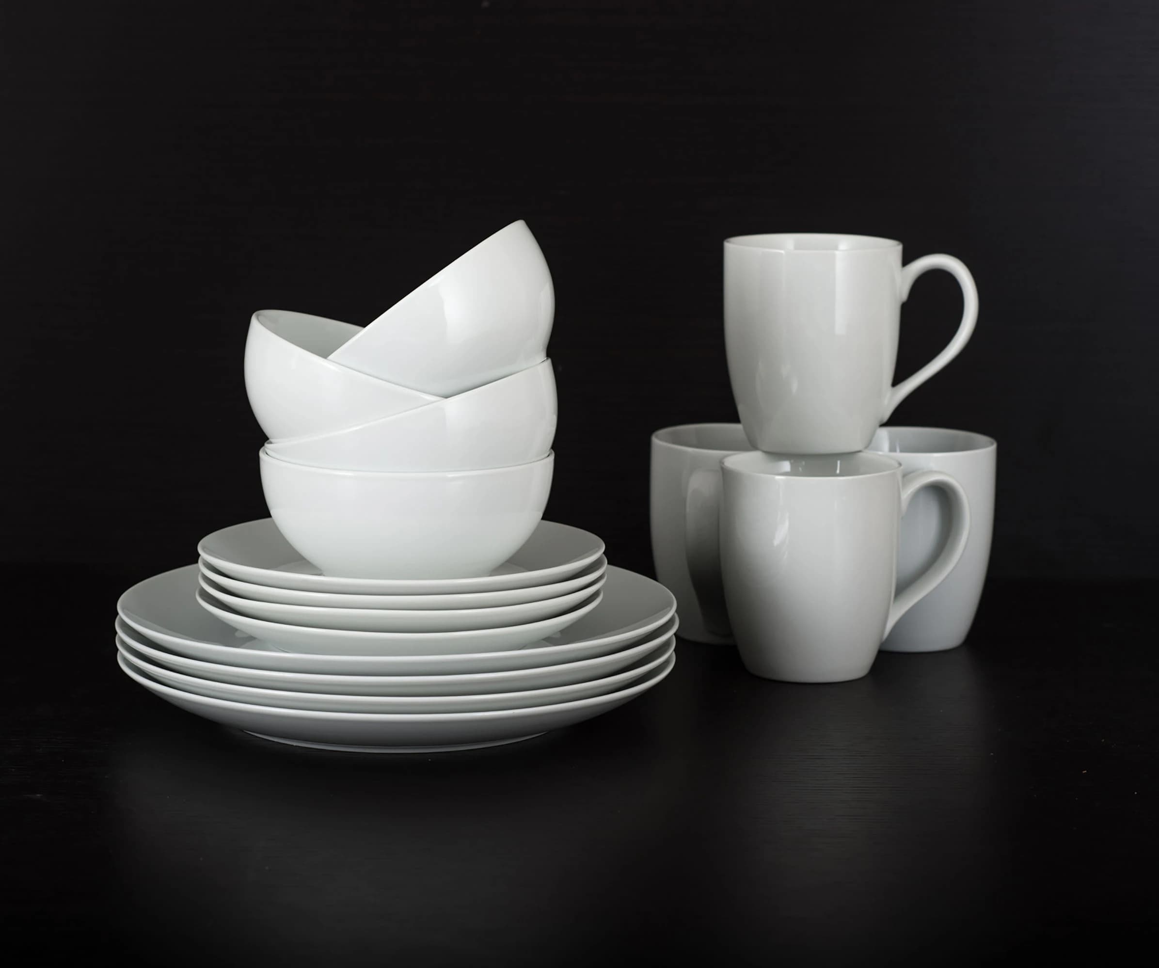 BIA Cordon Bleu Coupe white porcelain dinnerware place setting