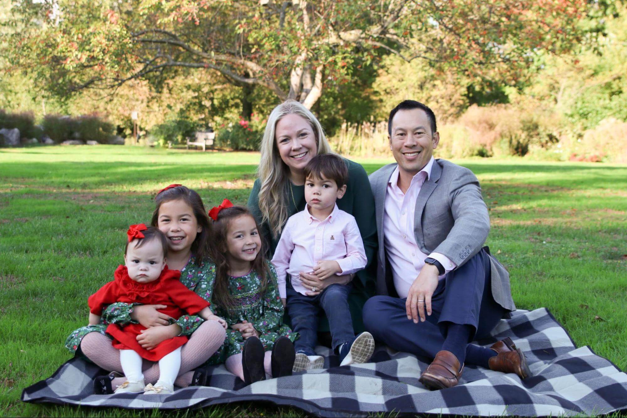 inhaven founder ashley ching with family in park