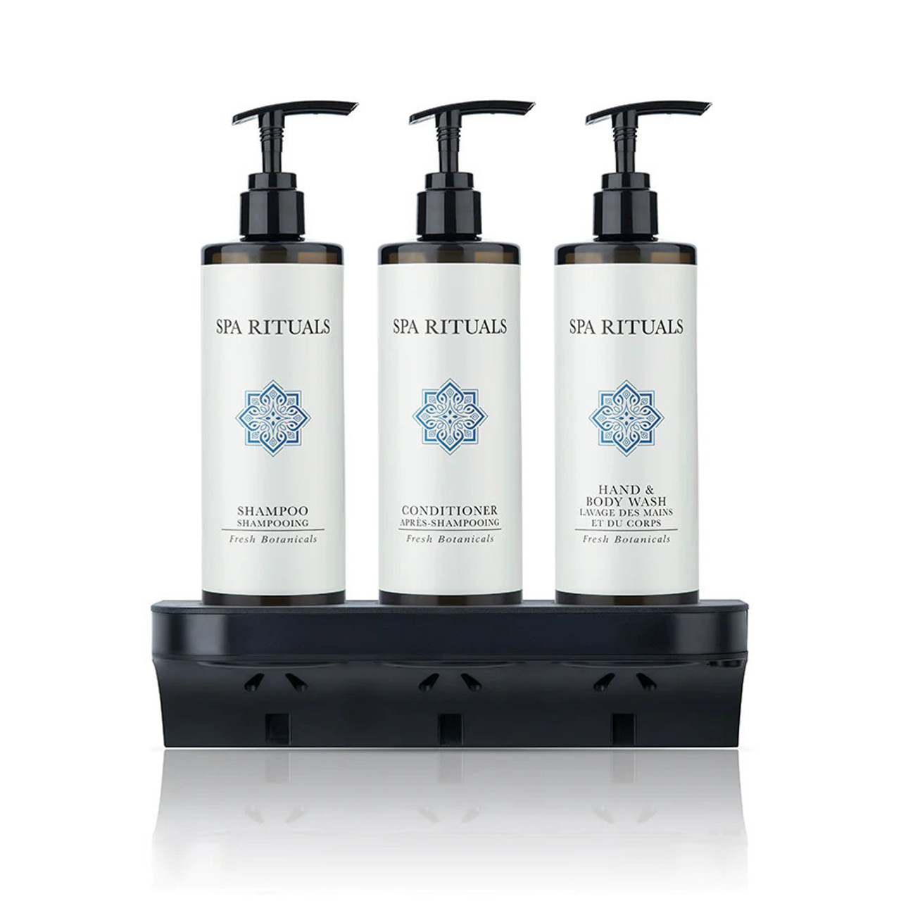 Spa Rituals Magnetix conditioner, shampoo, and body wash.